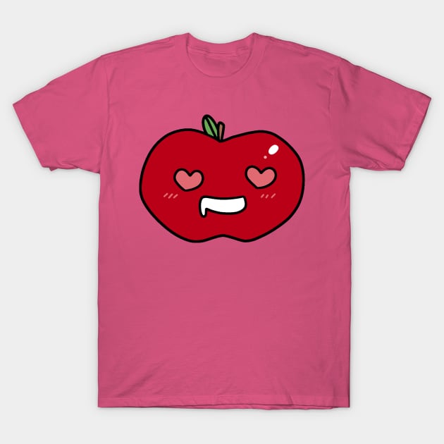 Heart Eyes Apple T-Shirt by saradaboru